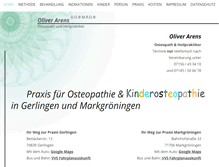 Tablet Screenshot of praxis-arens.de